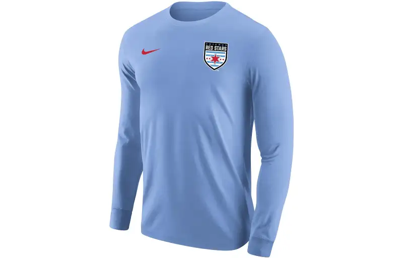 Nike T Shirts Men's Light Blue Crew Neck Moderate Straight Fit