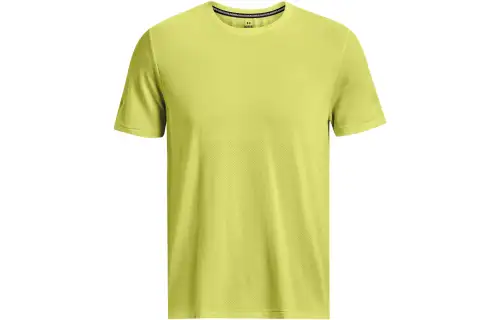 Under Armour T Shirts Men's Yellow Crew Neck Moderate Straight Fit