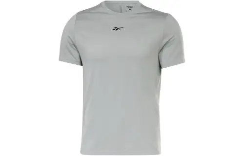 Reebok T Shirts Men's Gray Crew Neck Moderate Straight Fit
