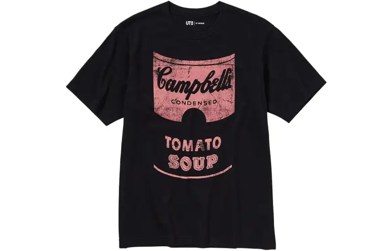 UNIQLO T Shirts Unisex Black Crew Neck Moderate Straight Fit