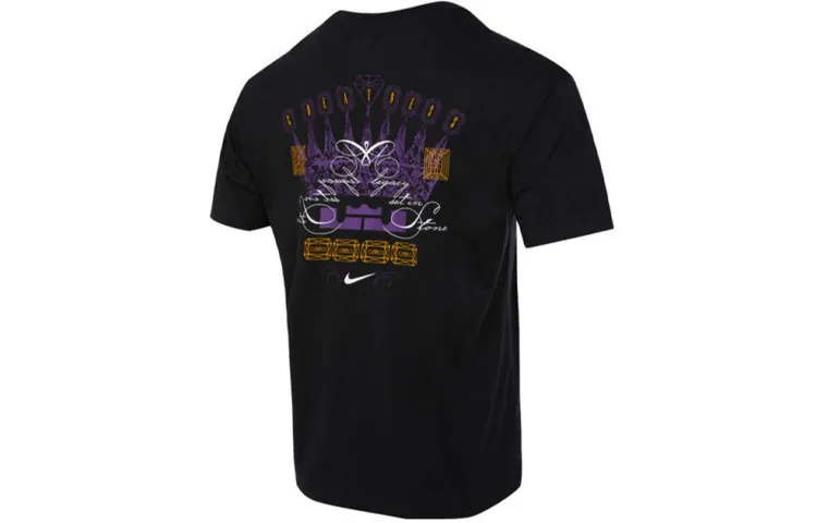 Nike T-Shirts Men's Black Crew Neck Moderate