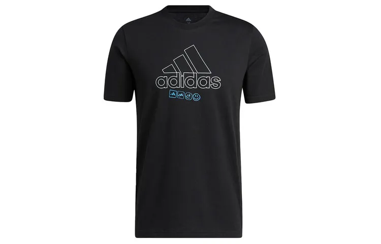 Adidas Set in Sleeve T Shirt Men's Black