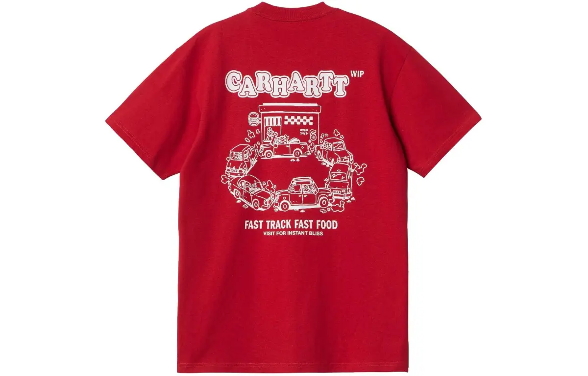 Carhartt WIP SS24 S/S Fast Food T Shirt T Shirt Men's Red