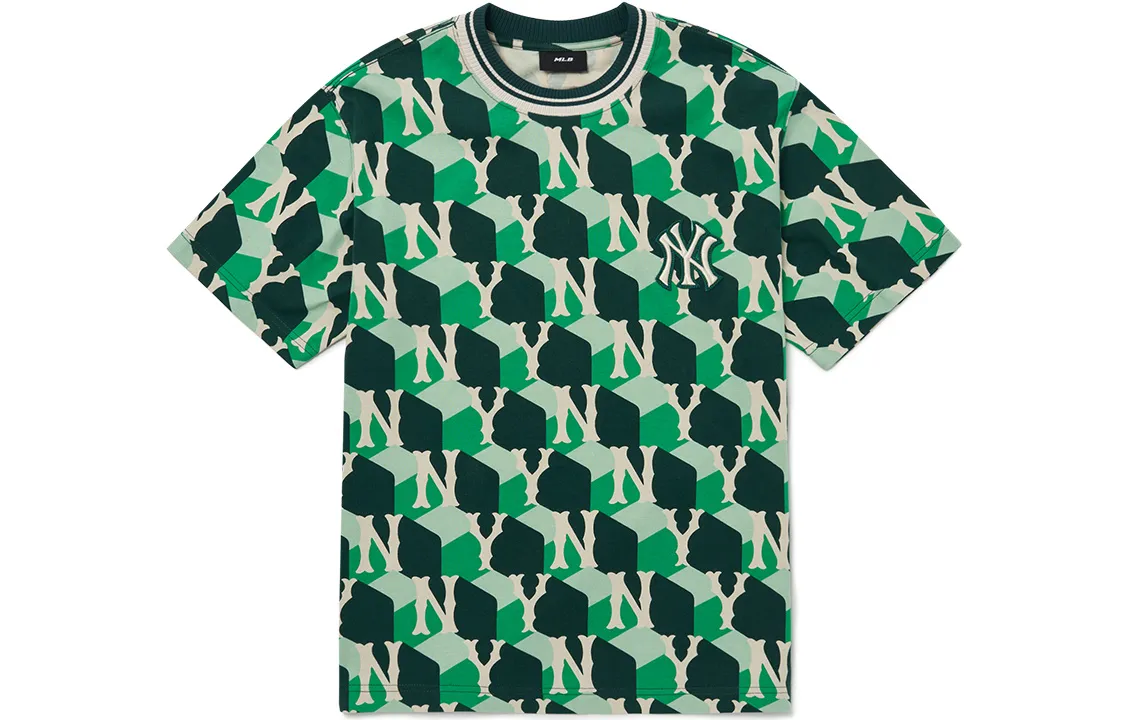 MLB New York Yankees T-Shirts Unisex Green Crew Neck Moderate