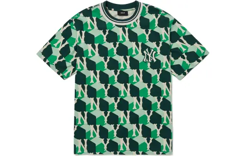 MLB New York Yankees T Shirts Unisex Green Crew Neck Moderate Straight Fit