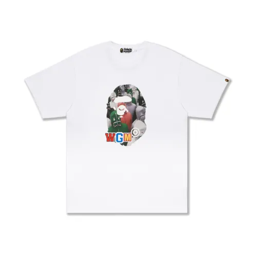 A BATHING APE T Shirts Men's Crew Neck Moderate Straight Fit