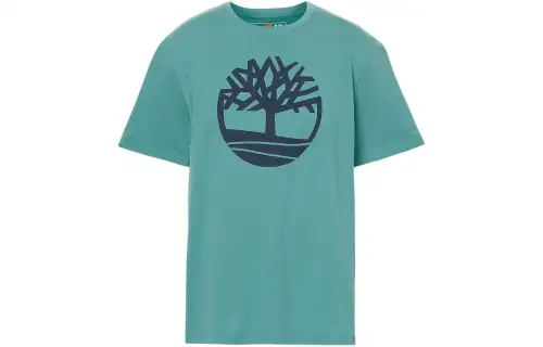 Timberland RIVER TREE T Shirt Men's Cyan