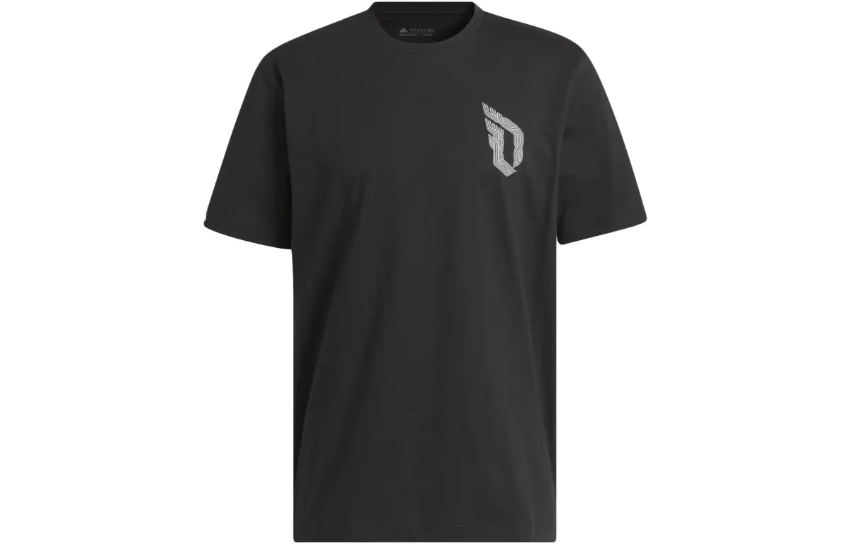 Adidas T-Shirts Men's Black Crew Neck Moderate Straight Fit