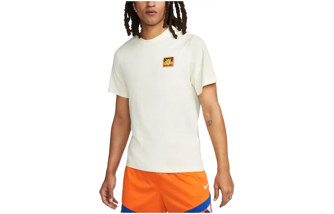 Nike T-Shirts Men's Ivory Crew Neck Moderate