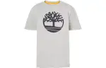 Timberland T Shirts Men's Gray Crew Neck Moderate Straight Fit
