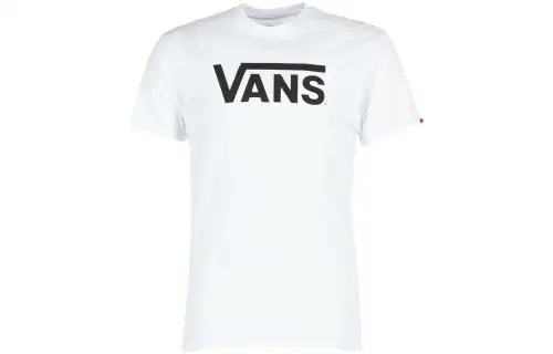 Vans T Shirts Men's White Crew Neck Moderate Straight Fit