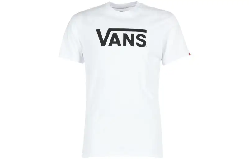 Vans T Shirts Men's White Crew Neck Moderate Straight Fit