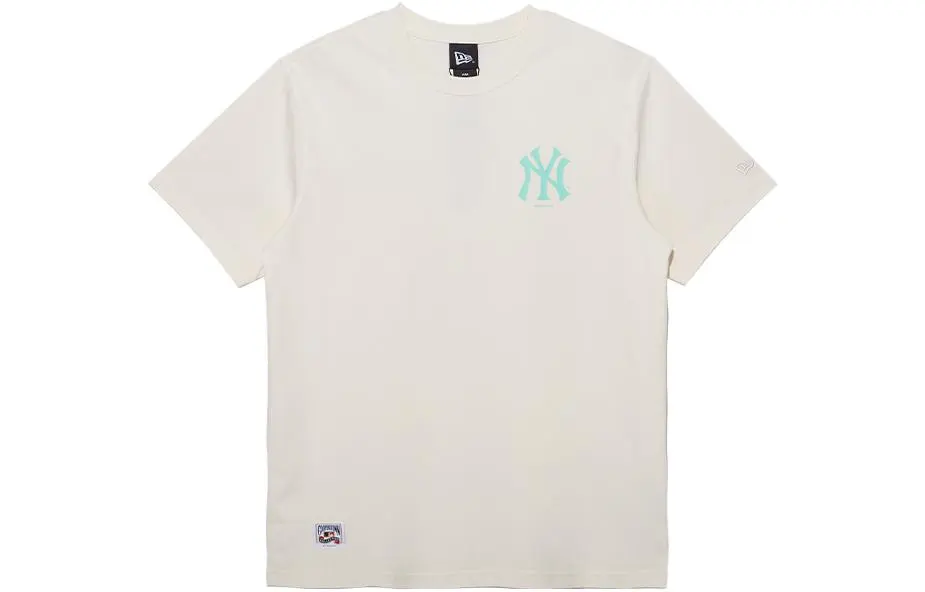 New Era T-Shirts Unisex Light Yellow Crew Neck Moderate