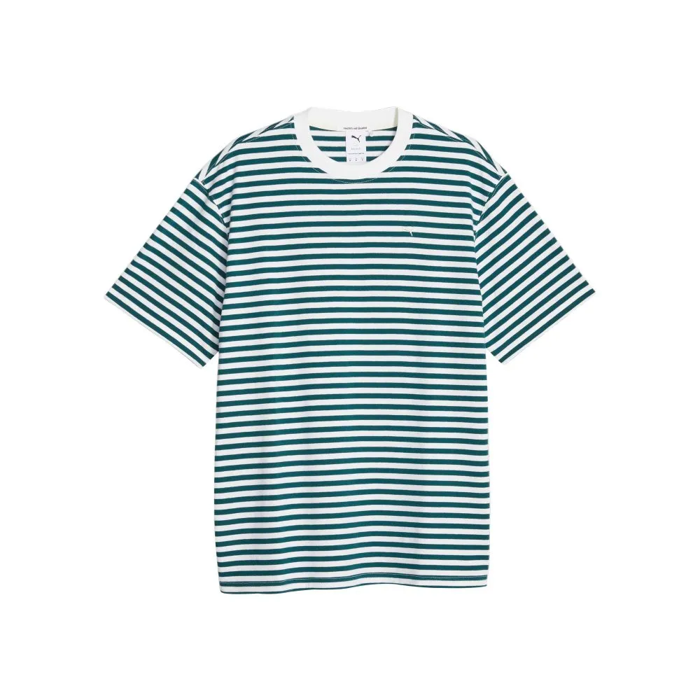 PUMA Camiseta T-Shirts Unisex Green Crew Neck Moderate Straight Fit