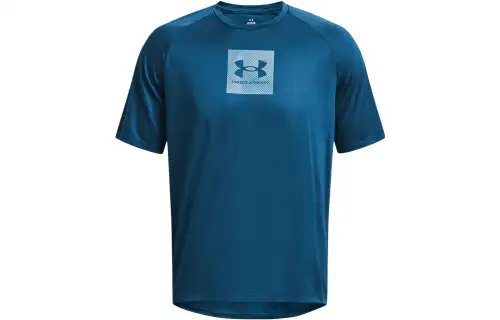 Under Armour T Shirts Men's Blue Crew Neck Moderate Straight Fit