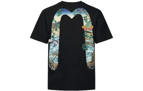 EVISU T Shirts Men's Crew Neck Moderate Straight Fit