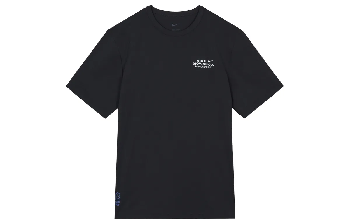Nike T-Shirts Men's Black Crew Neck Moderate