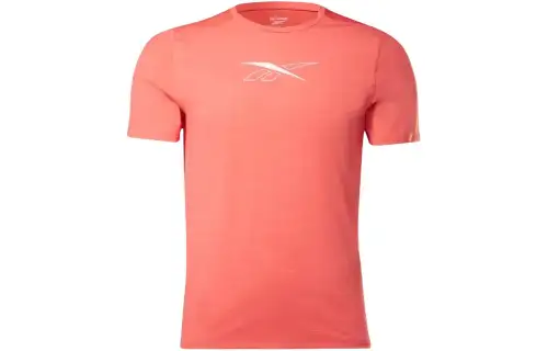 Reebok T Shirts Men's Red Crew Neck Moderate Straight Fit