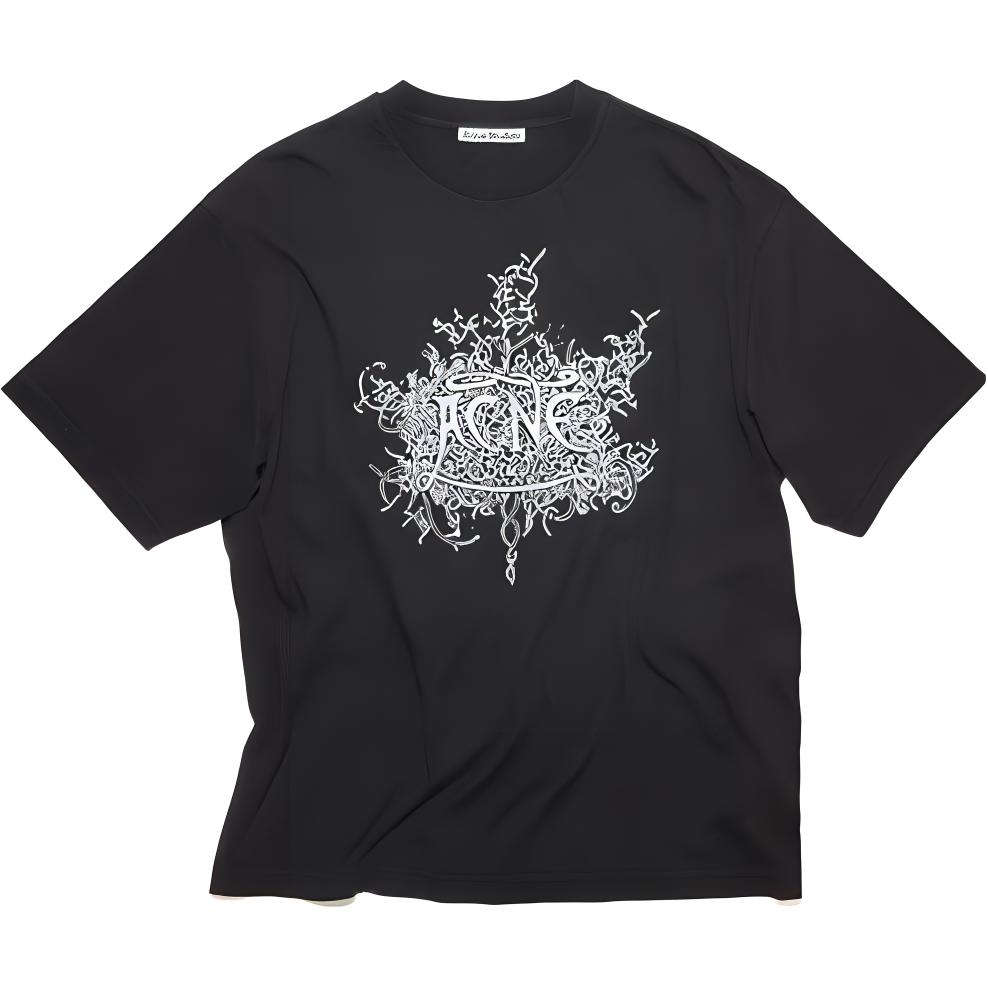 Acne Studios T Shirts Unisex Black Crew Neck Moderate Straight Fit