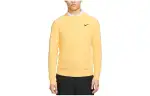 Nike T Shirts Men's Yellow Crew Neck Moderate Straight Fit