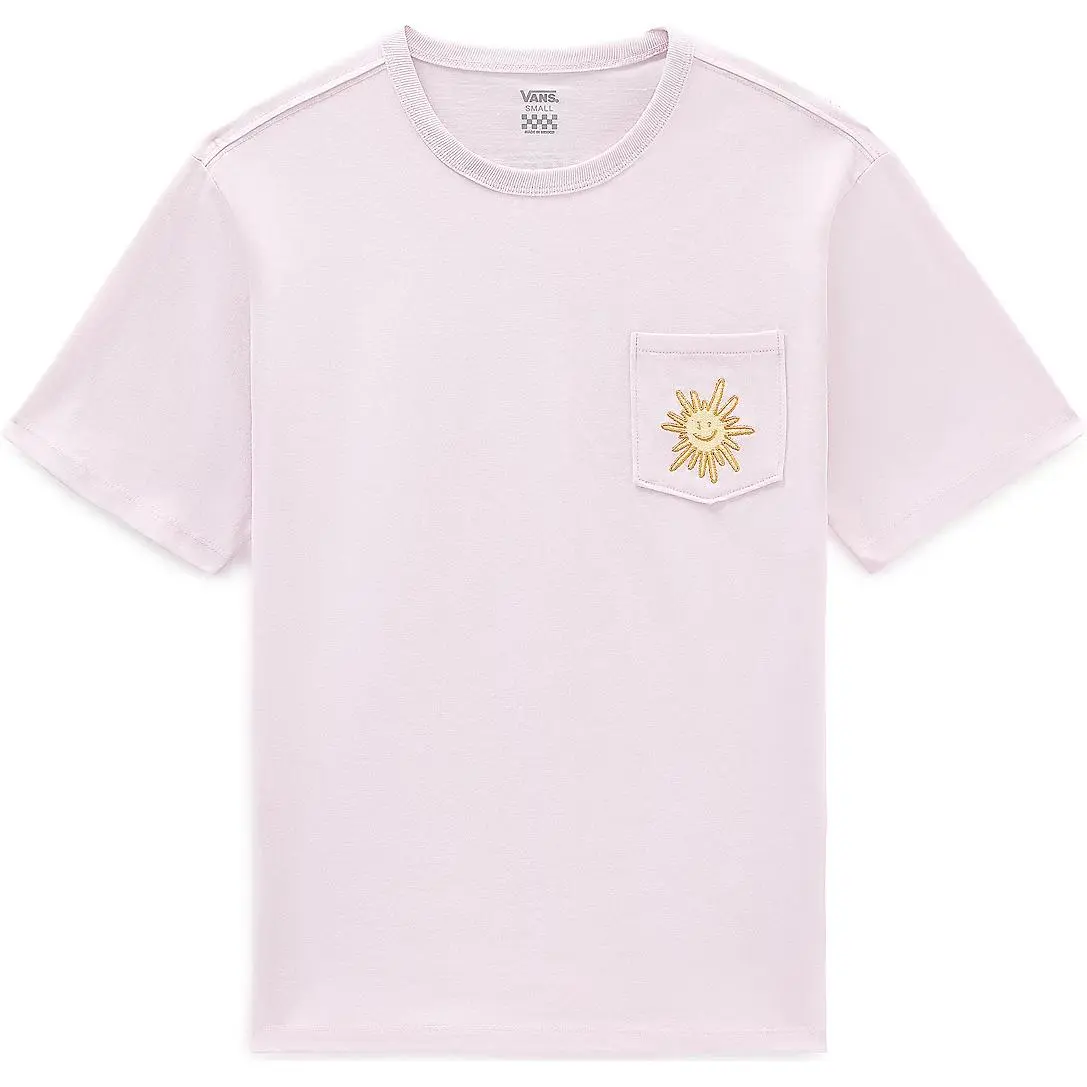 Vans T-Shirts Unisex Pink Crew Neck Moderate Straight Fit