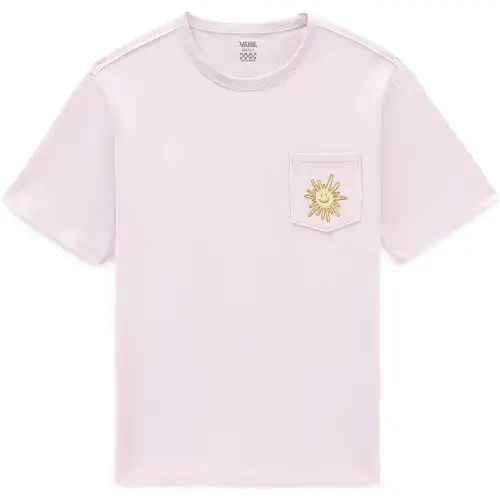 Vans T Shirts Unisex Pink Crew Neck Moderate Straight Fit