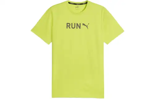PUMA T Shirts Men's Green Crew Neck Moderate Other