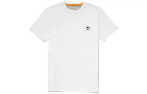 Timberland T Shirts Men's White Crew Neck Moderate Straight Fit
