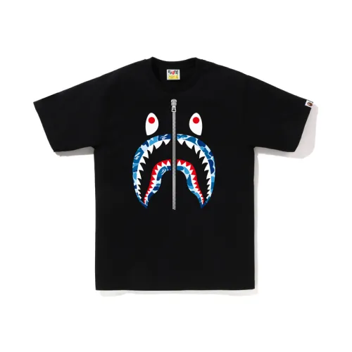Bape Abc Camo Shark Silver Zip Tee