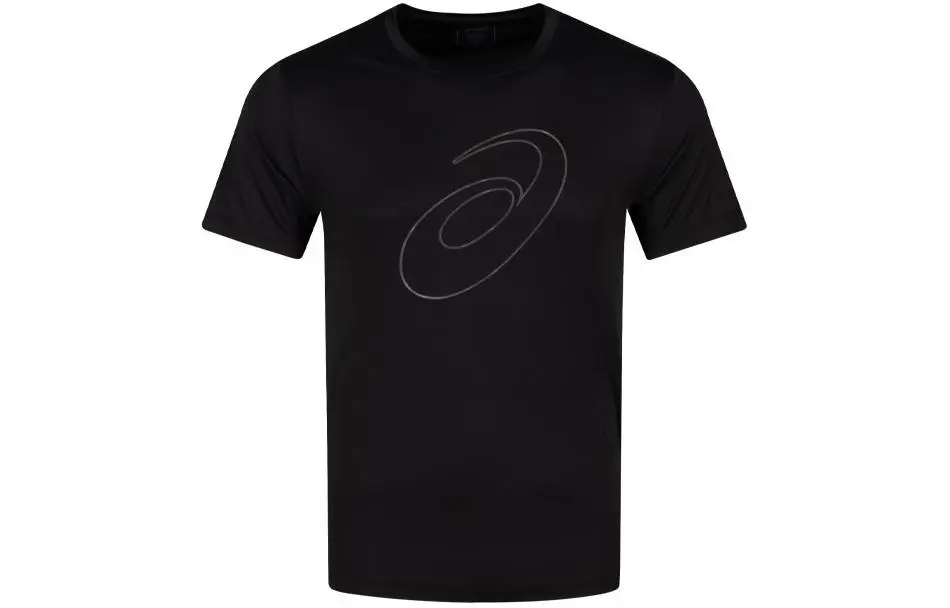 ASICS T-Shirts Men's Black Crew Neck Moderate