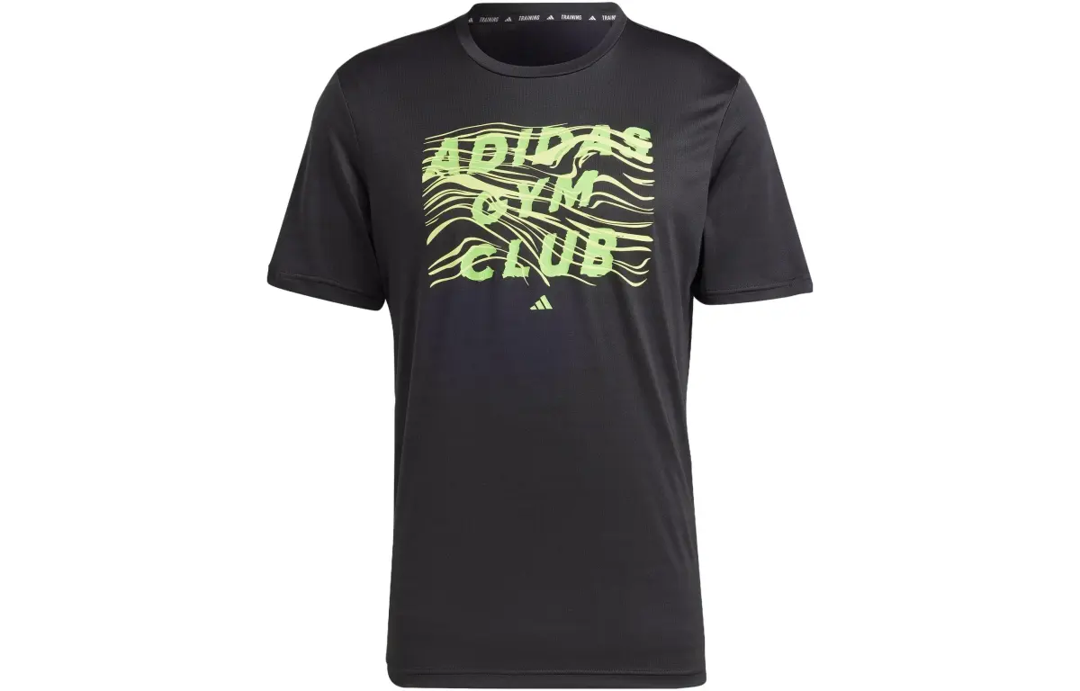 Adidas HIIT T-Shirts Men's Black Crew Neck Moderate Straight Fit