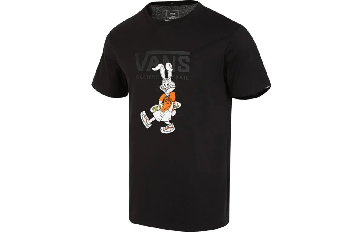 Vans T-Shirts Men's Black Crew Neck Moderate
