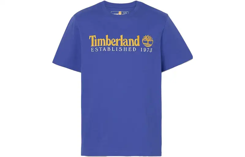 Timberland T Shirts Men's Dark Blue Crew Neck Moderate Straight Fit