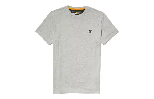 Timberland T Shirts Men's Light Gray Crew Neck Moderate Straight Fit