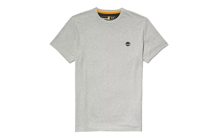 Timberland T Shirts Men's Light Gray Crew Neck Moderate Straight Fit