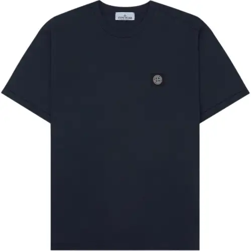 STONE ISLAND Logo Patch Crewneck T Shirt