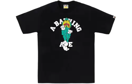 A BATHING APE T Shirts Men's Crew Neck Moderate Straight Fit