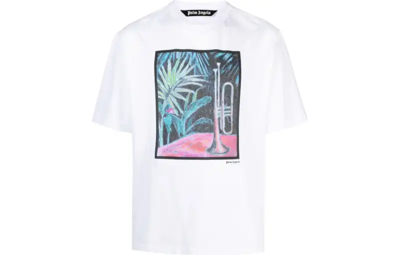 Palm Angels Oil On Canvas cotton T-shirt