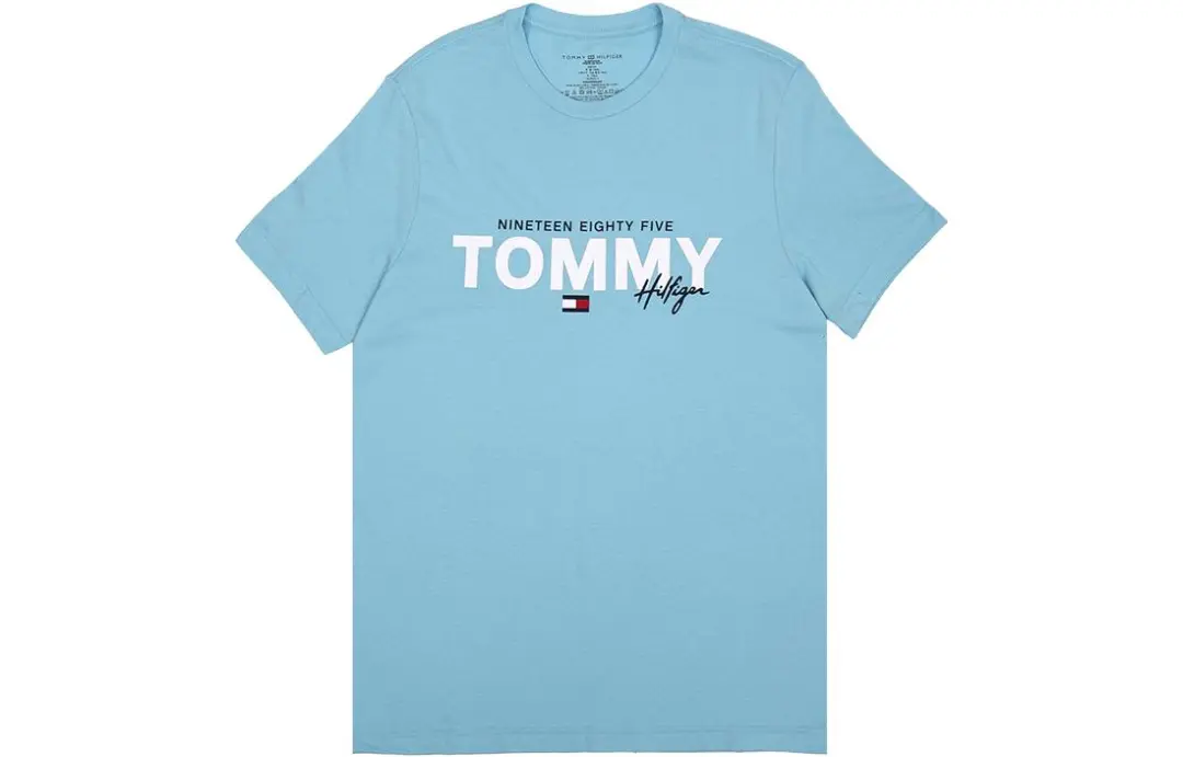 Tommy Hilfiger T Shirts Men's Crew Neck Moderate Straight Fit