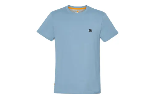 Timberland T Shirts Men's Sky Blue Crew Neck Moderate Straight Fit