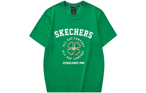 Skechers Colorful T Shirts Men's Crew Neck Moderate Straight Fit