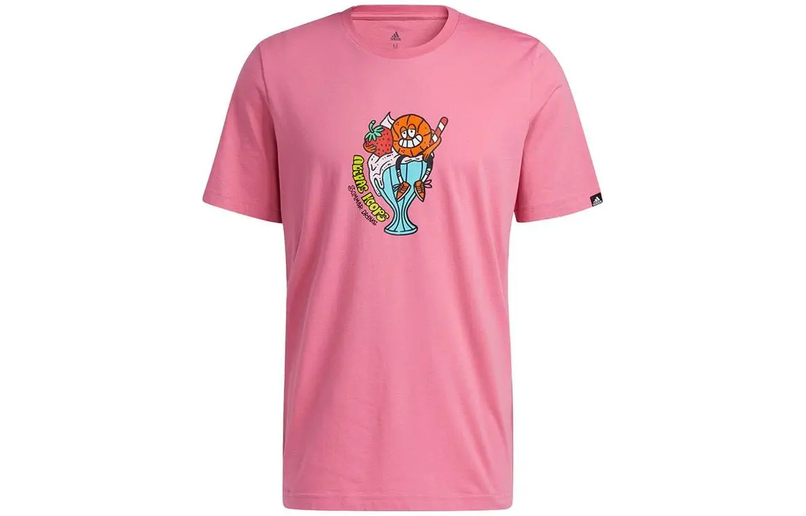 Adidas Set in Sleeve T Shirt Men's Pink