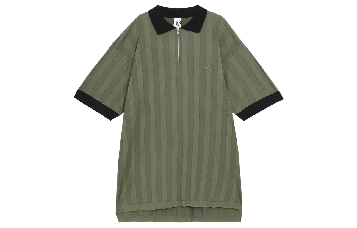 Nike T-Shirts Men's Olive Green Moderate Straight Fit