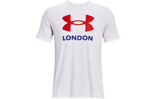 Under Armour T Shirts Men's White Crew Neck Moderate Straight Fit
