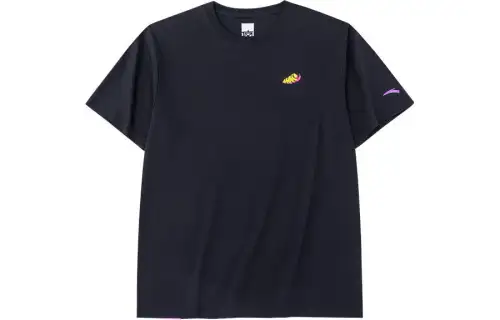 ANTA T Shirts Unisex Black Crew Neck Moderate Straight Fit