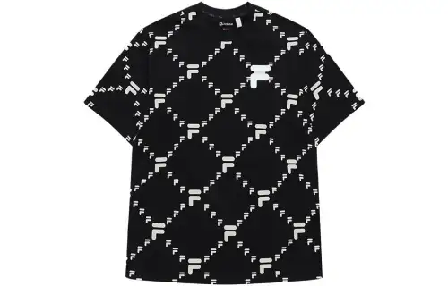 FILA FUSION QR T Shirt Unisex Pitch Black