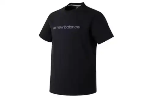 New Balance T Shirts Men's Black Crew Neck Moderate Other