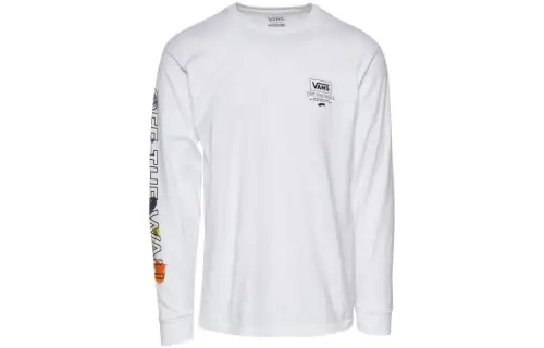 Vans Off THE WALL T Shirts Men's White Crew Neck Moderate Straight Fit