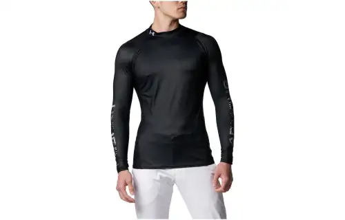 Under Armour T Shirts Men's Black Crew Neck Moderate Straight Fit