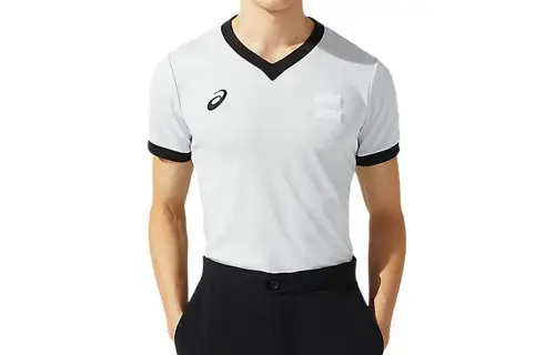 ASICS T Shirts Unisex White V Neck Moderate Other